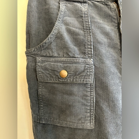 Kapital Blue Handed Corduroy Bush Pant. The color is a dark blue-gray. - Picture 6 of 11